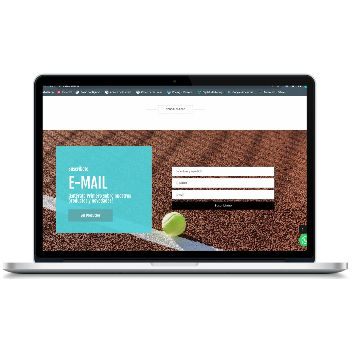 Website Sur Sports - Conce Marketing - Mailing